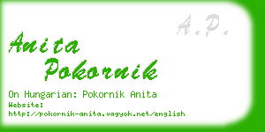 anita pokornik business card